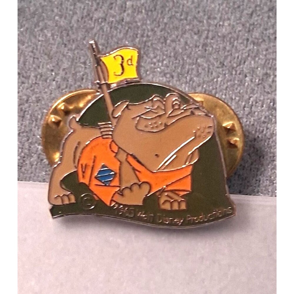 Vintage Disney Bulldog Pin 3rd Infantry Enamel WDP